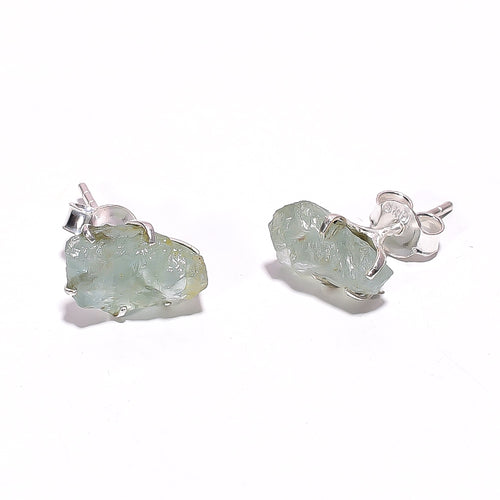 Aquamarine Claw Studs