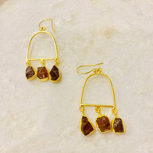 Mailbox Raw Gemstone Earrings