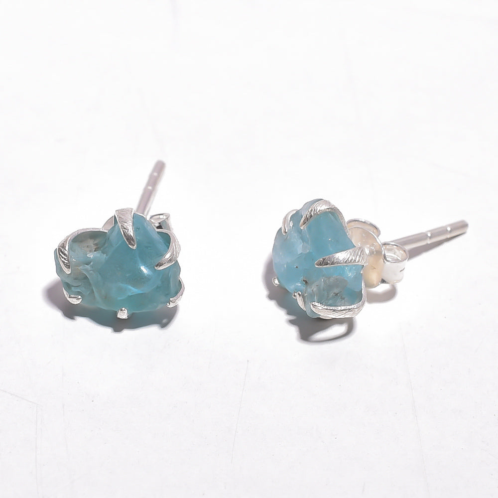 Sky Apatite Claw Studs