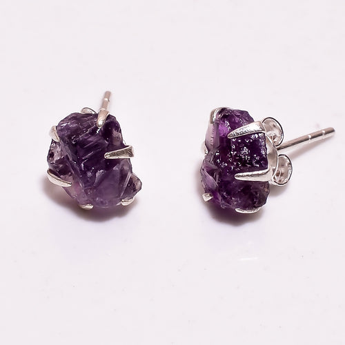 Amethyst Claw Studs