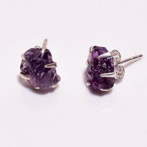 Amethyst Claw Studs