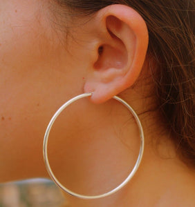 Silver Hoops L