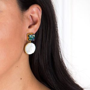 Donna Earrings - Abalone & Mother of Pearl