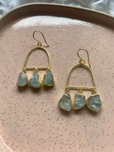 Mailbox Raw Gemstone Earrings