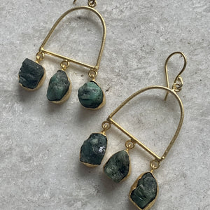 Mailbox Raw Gemstone Earrings