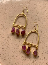 Load image into Gallery viewer, Mailbox Raw Gemstone Earrings