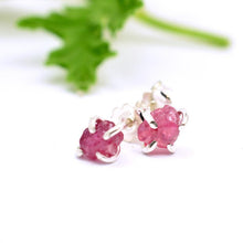 Load image into Gallery viewer, Raw Ruby Stud Earrings