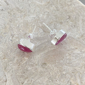 Raw Ruby Studs